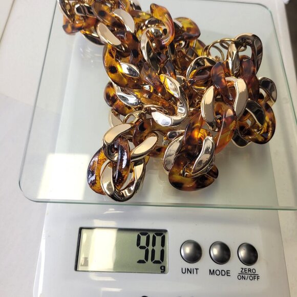 Chunky Brown Gold Choker Statement Necklace - Picture 11 of 11